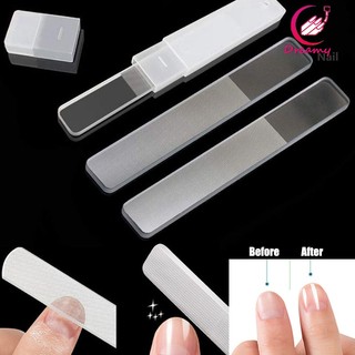 DREAMY Alat Kikir Free Box Pengkilap Nano Glass Manicure Asahan Bening Nail Buffer Glow Pengikir Kuku
