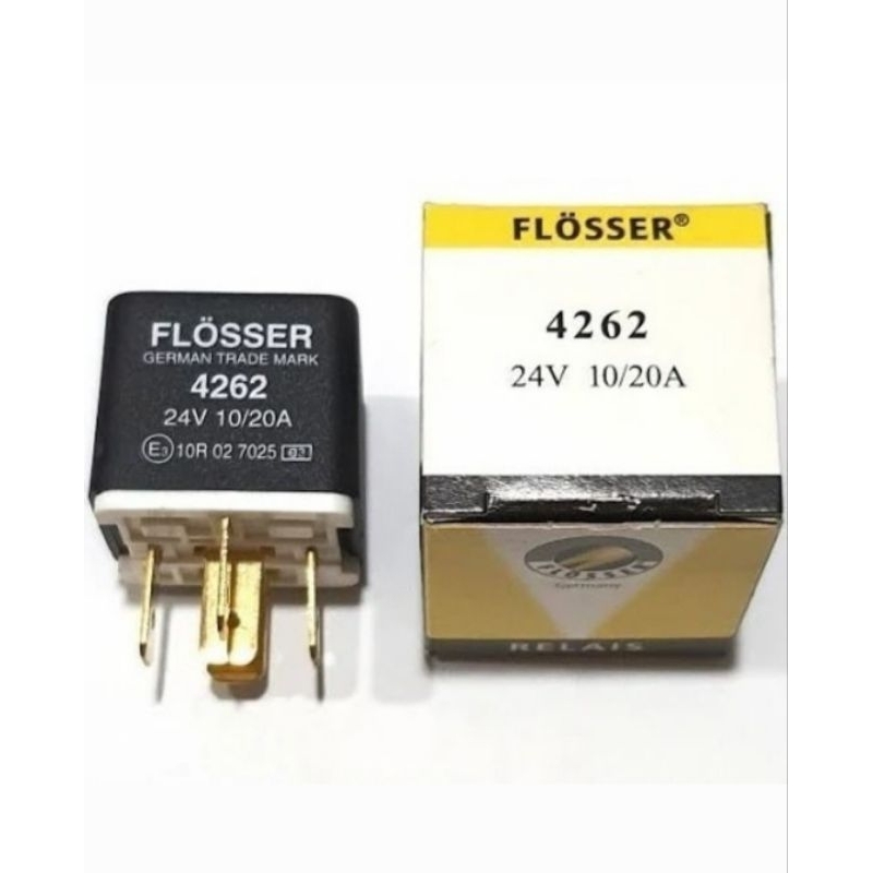 RELAY FLOSSER 4262 24V 10/20a 5 LEGS 87a / RELAY ORIGINAL BREAKER