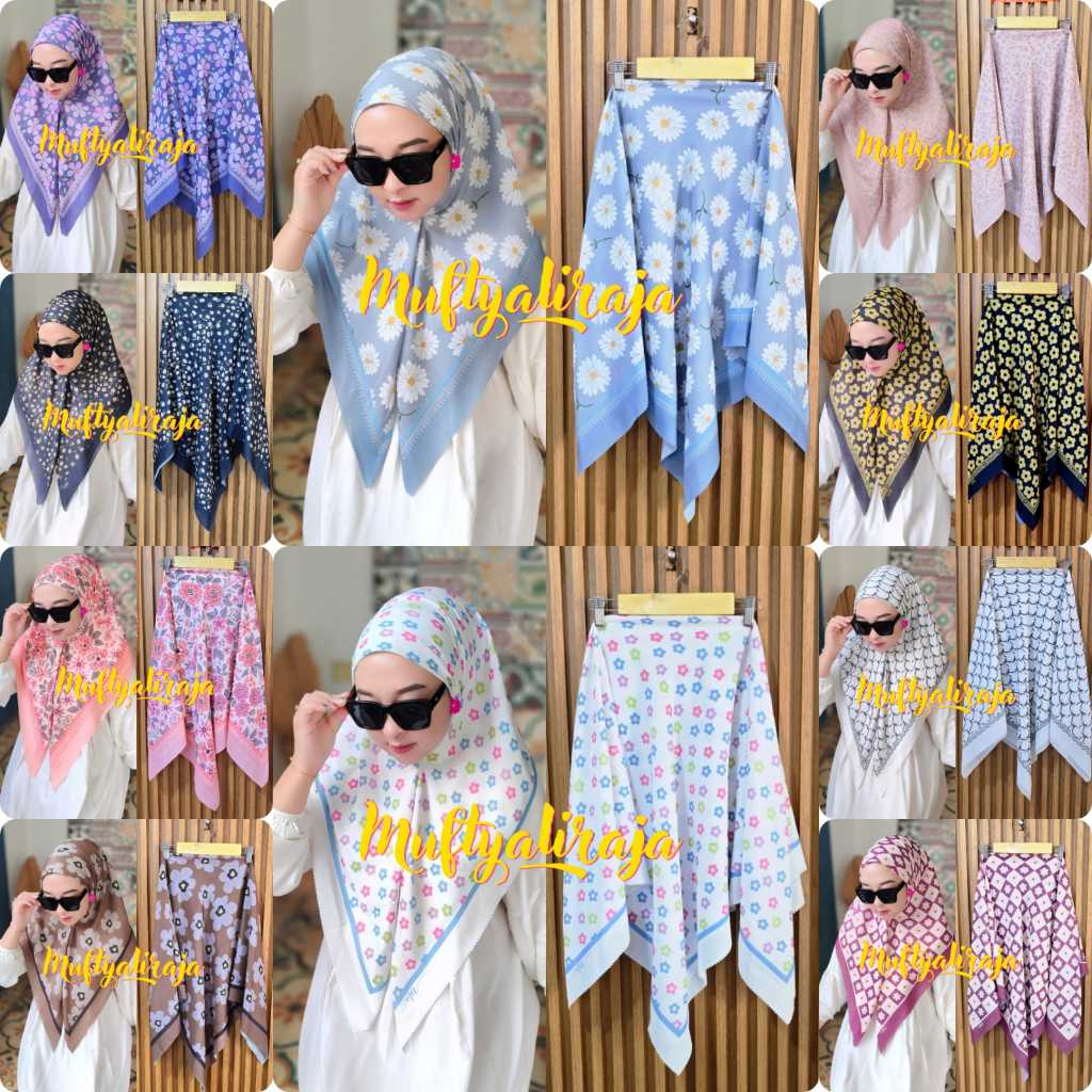 ลายสี่เหลี่ยมผืนผ้า HIJAB Motif ล่าสุด Premium Motif ผ้าคลุม Voal ลายพรีเมี่ยม Quadrdisal
