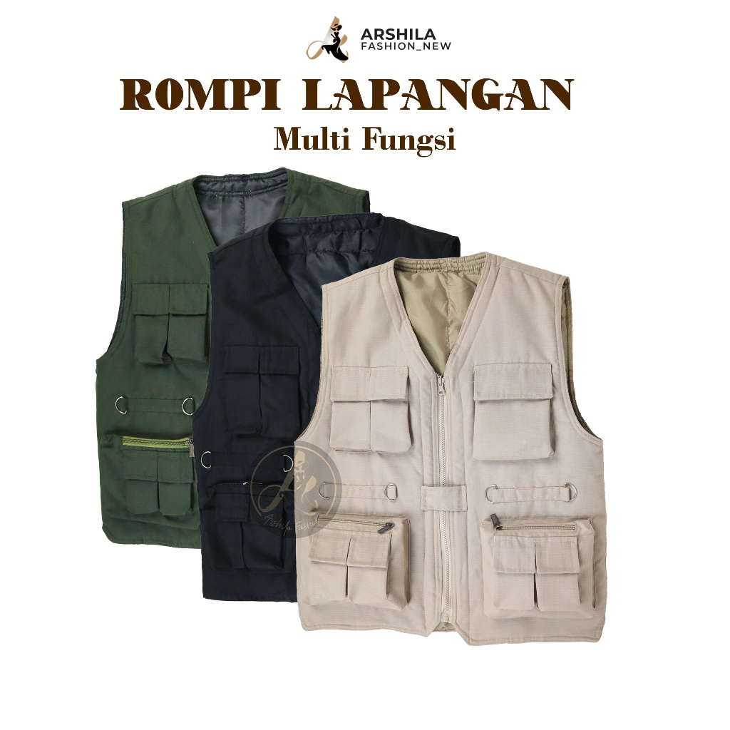 ผู้ใหญ่ CARGO VEST MOUNTAIN VEST ผู้ใหญ่หลายกระเป๋า RMPD001
