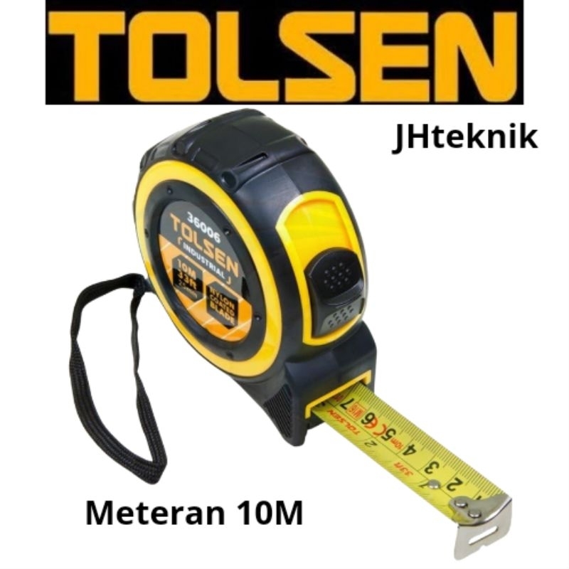 JHTeknik Meter 10 M TOLSEN/เครื่องวัดยาง 10 เมตร TOLSEN 36006