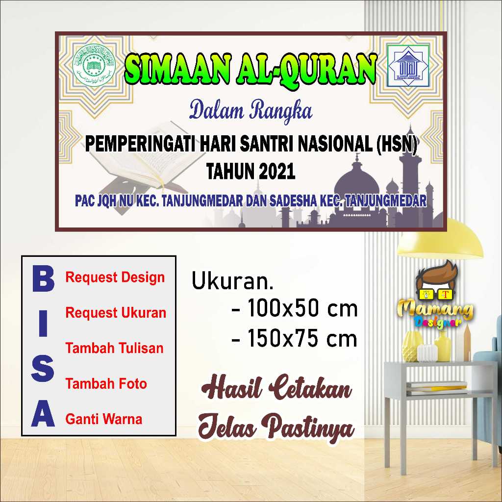 แบนเนอร์ MMT แบบกําหนดเองสําหรับ Alquran Simaan หรือ Study Group bb