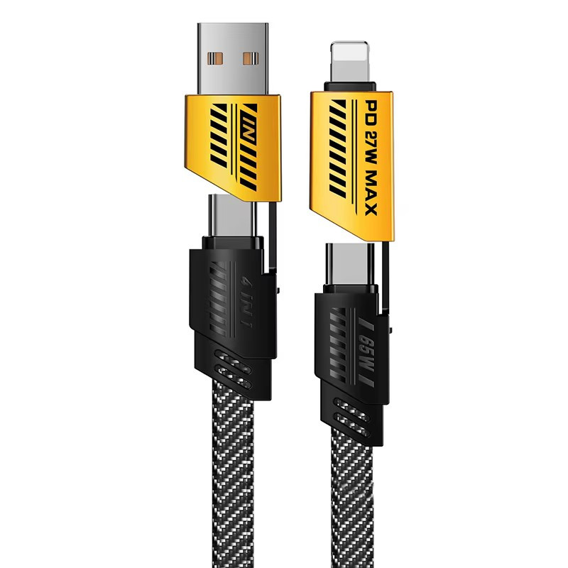 65W 4 in 1 Data Cable ความยาว 1 เมตร Usb to c / Usb to lightning / C to C / C to Lightning