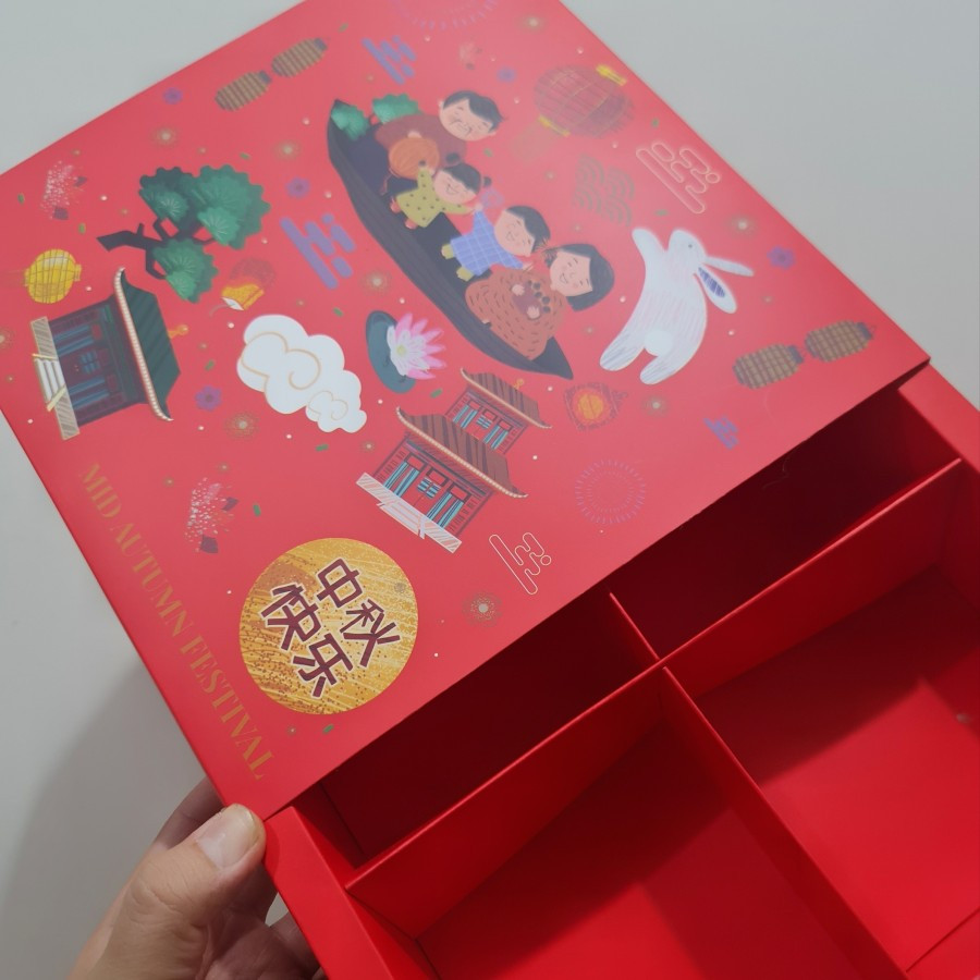 (5 ชิ้น) กล่องขนมไหว้พระจันทร์ 150gr บรรจุ 4 กล่องขนมไหว้พระจันทร์ 125gr ขนมไหว้พระจันทร์ กล่องเทศกา