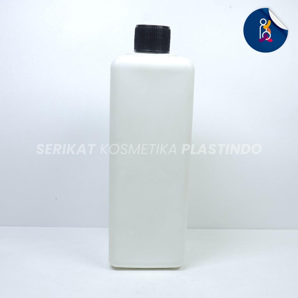 500ML HDPE WHITE SQUARE BOTTLE N24 พลาสติกสีดําและขาว N24