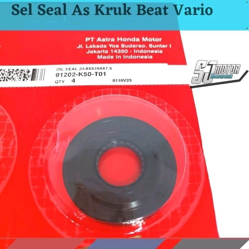 ซีลข้อเหวี่ยงซ้าย 20.8-52-7.5 AMM Beat(FI)Vario (FI) Scoopy (FI) Spacy (FI) 91202-K50-T01