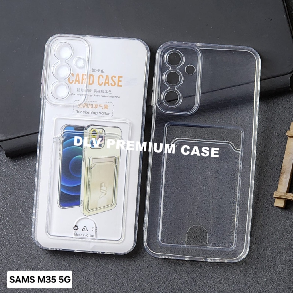 SAMSUNG M35 5G SOFTCASE CARD CASE CLEAR CARD SLOT CASE SAMSUNG M35 5G