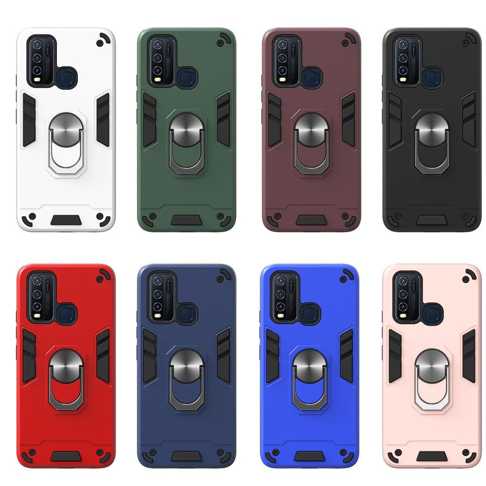 [ VIVO V5 / V15 / V15 PRO / V17 / V17 PRO / V19 ] CASE ROBOT STAND IRON HARD CASE TRANSFORMER RING