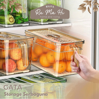 RUMAHI - GATA Container Kulkas Sayur Buah Multifungsi Wadah Kulkas Makanan Hemat Tempat Serbaguna