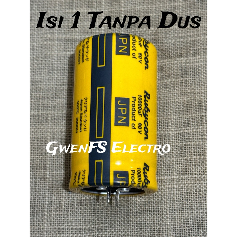 ELCO 10000UF 80V ใหม่ RUBYCON สีเหลือง ELKO 10000 UF ELKO RUBICON ELCO 80V