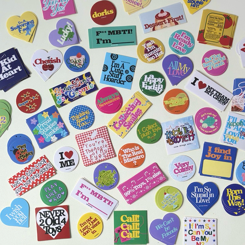 [READ DESCRIPTION] RATTLED RANDOM DIE CUT STICKER โดยสตูดิโอสั่น | สติ๊กเกอร์สมุดภาพ Journaling Deco