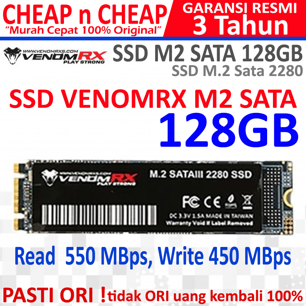 VenomRX M2 Sata 128GB SSD M.2 Sata 2280 Venom RX 128 GB