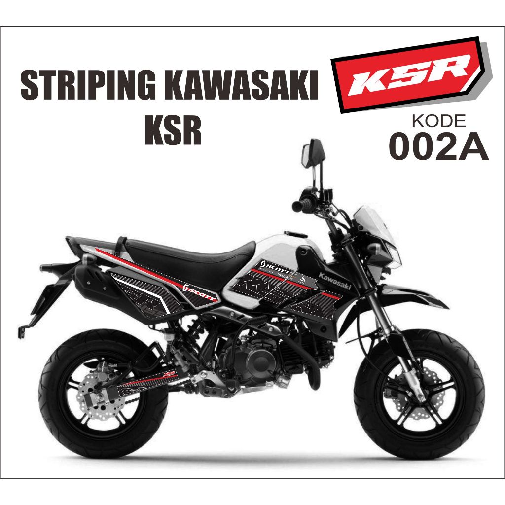 สติ๊กเกอร์แถบ Kawasaki KSR 110 ของ Motorcyle Variation