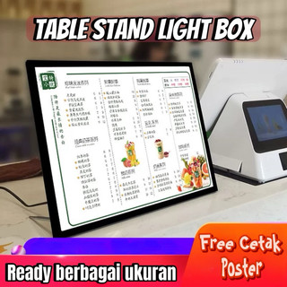 INSTAN LED Table Stand Light Box/ Light Box Menu /Daftar Menu/Slim Light Box/ Light Box Table Menu Display