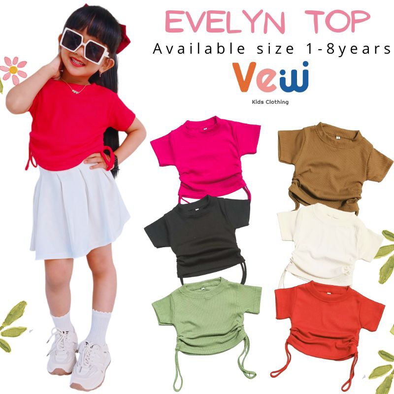 Milies - EVELYN TOP - เสื้อครอปเด็กผู้หญิง/แฟชั่นเกาหลี