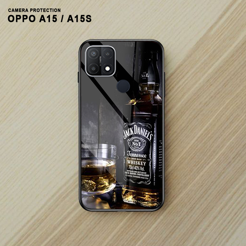 เคส HP HS37 Oppo A15 / A15S - Softcase Glass Kaca - Hardcase 2D Glossy - เคสมือถือล่าสุด 2024 - เคสร