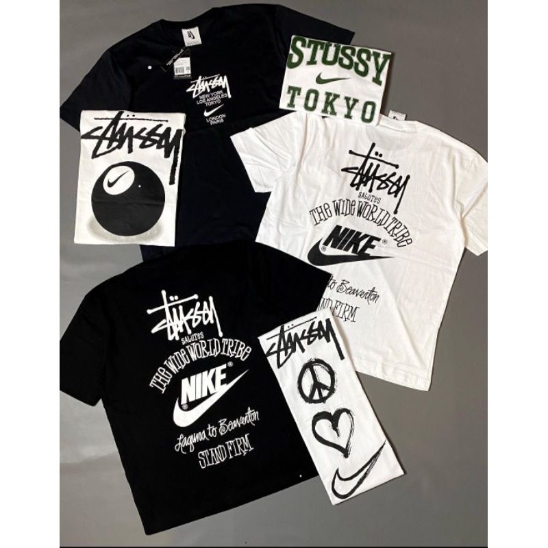 เสื้อยืด NIKE X STUSSY ต้นฉบับสําหรับผู้ชายและผู้หญิง