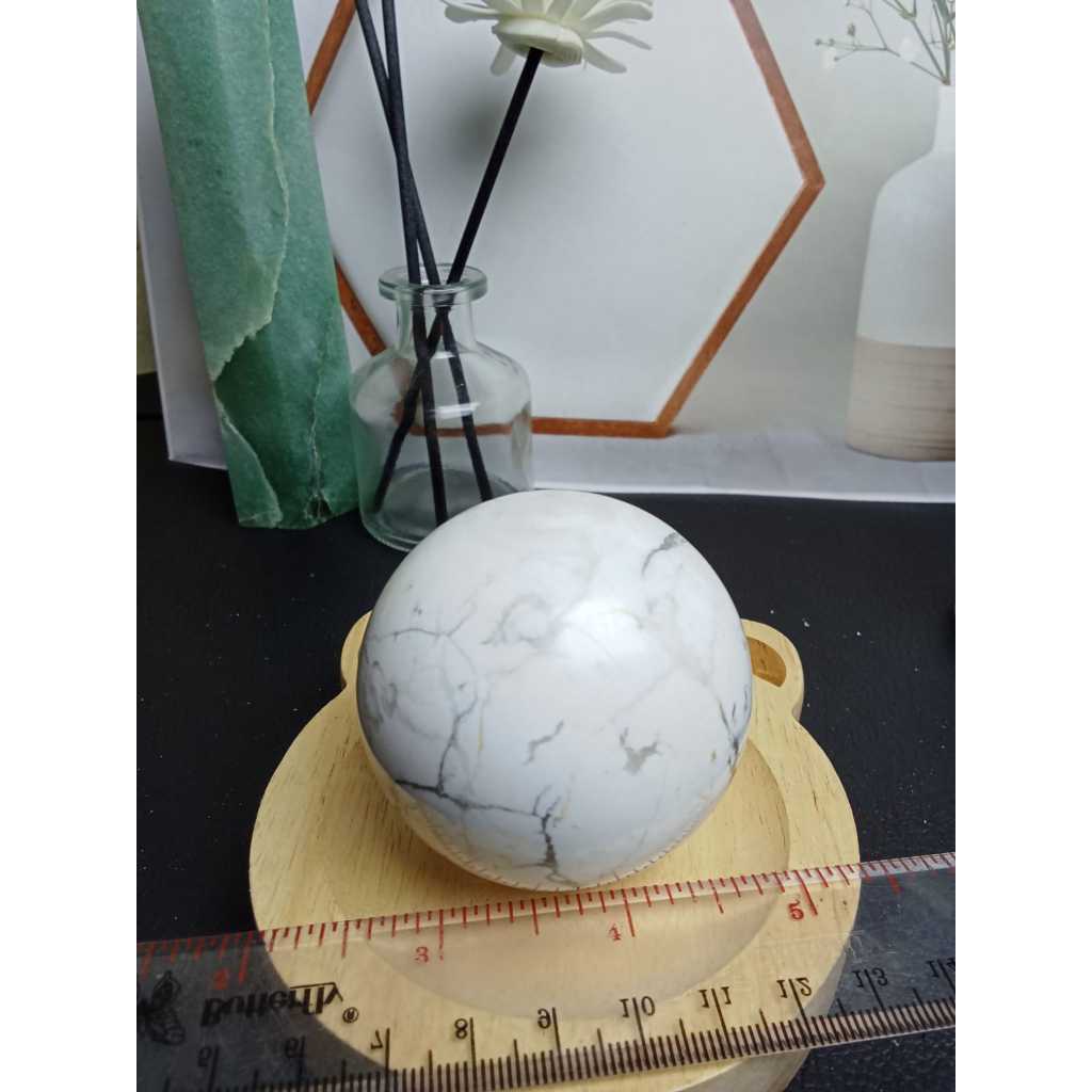 ทรงกลม Howlite ธรรมชาติ (4)