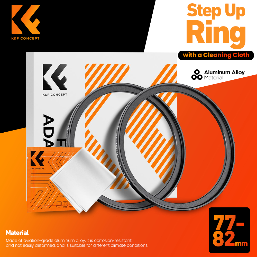 K&F Concept Step Up Ring อลูมิเนียม 77-82MM