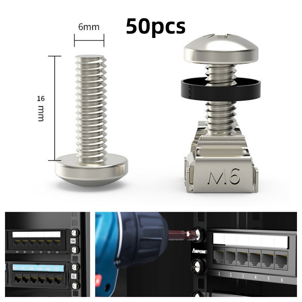 50 ชิ้น M6 ชิ้นสลักเกลียว Rack Server Hardcase/Hard Case Bolts และถั่ว/Hardcase Bolts Nuts