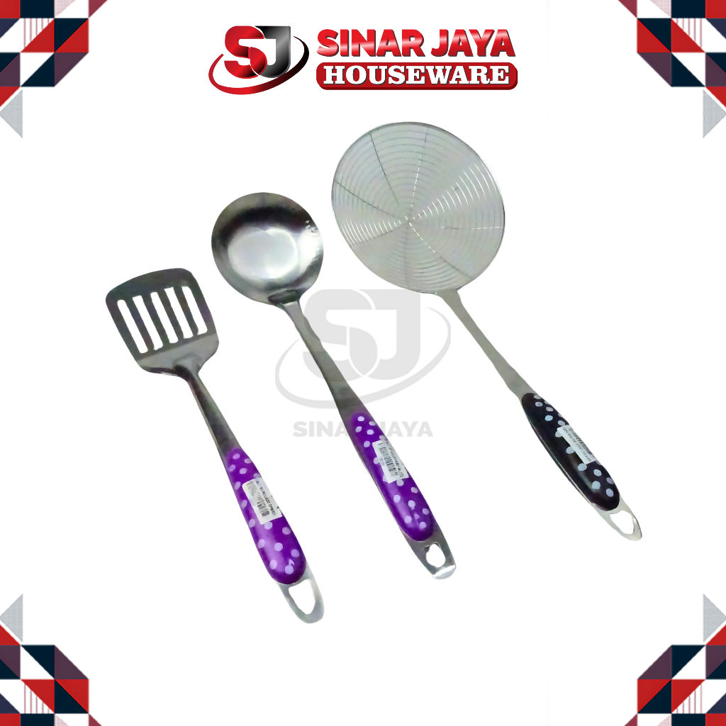 ชุดเครื่องมือทําอาหาร Bundling/Irus ST GG BLACK/POLKDT B TPS / Spider Scoop GG POLKADOT 18 / Milk ST