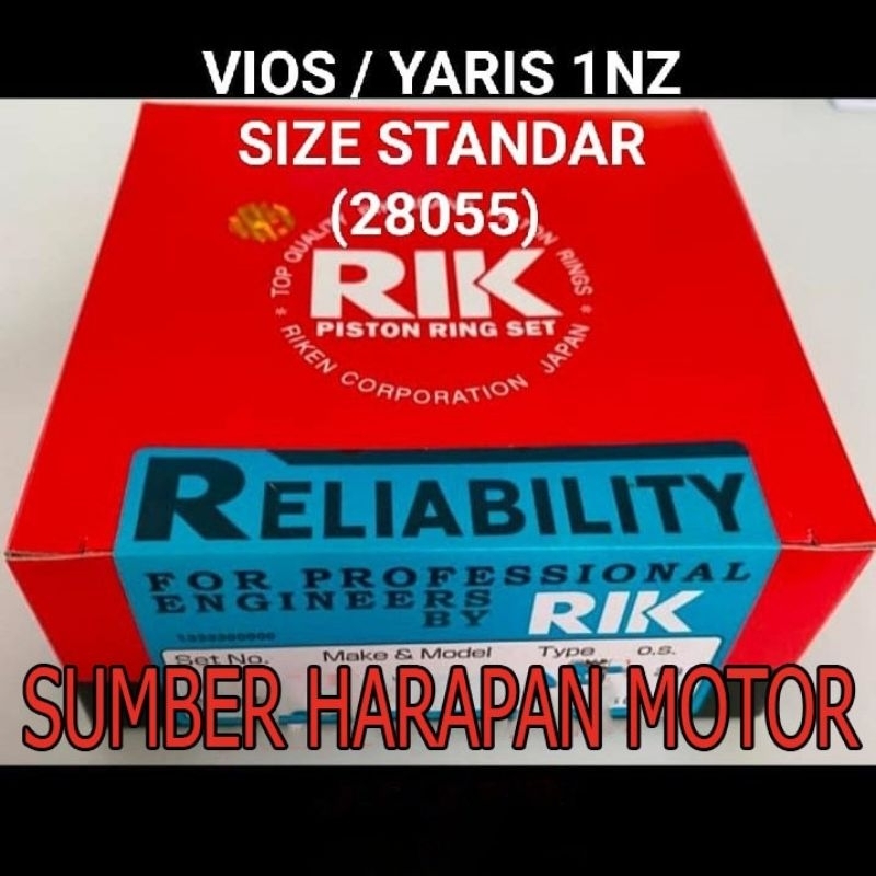 ลูกสูบ RING PISTON VIOS YARIS 1NZ SIZE STD Standard 28055 1SET