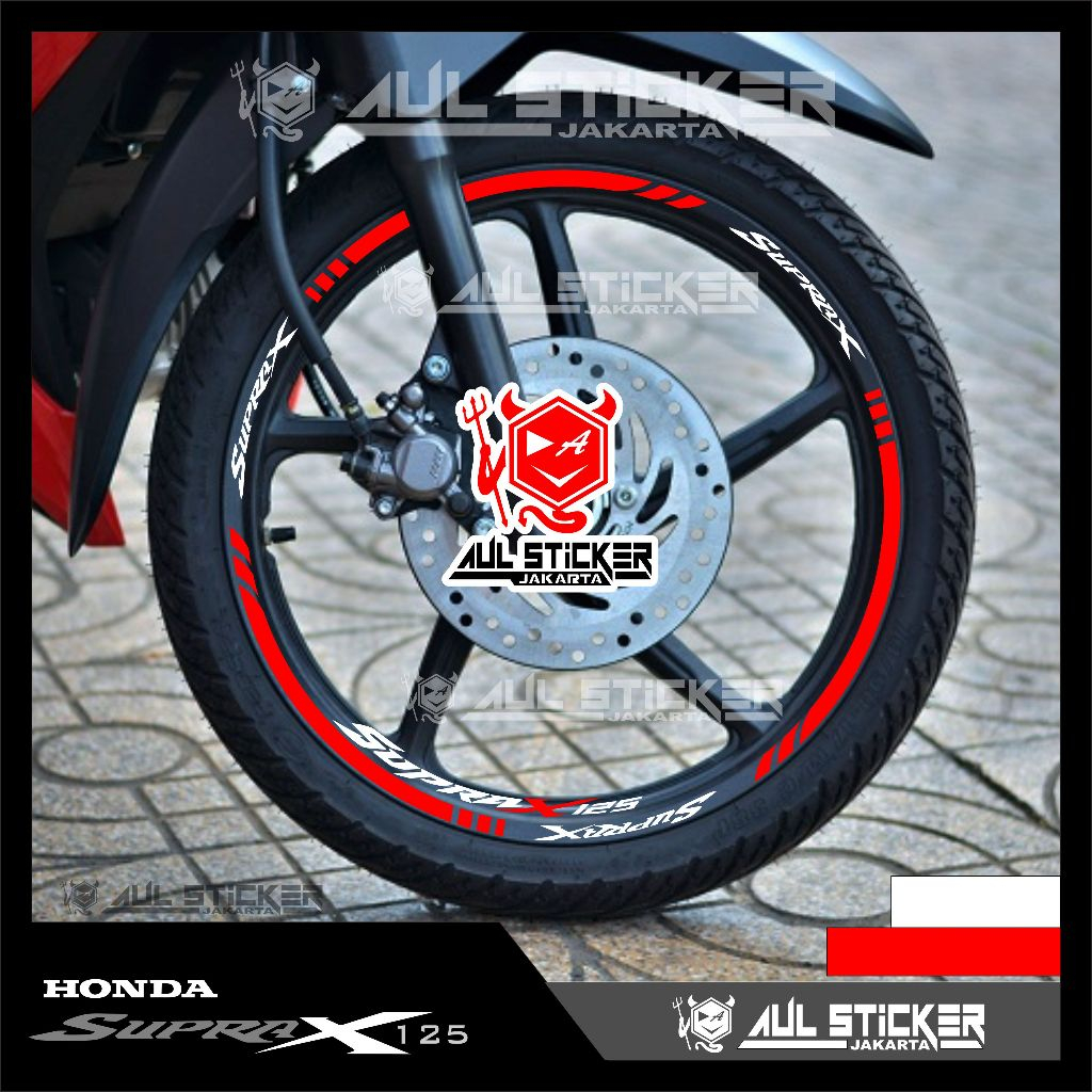 Supra X 125 FRONT สติ๊กเกอร์ขอบหลัง