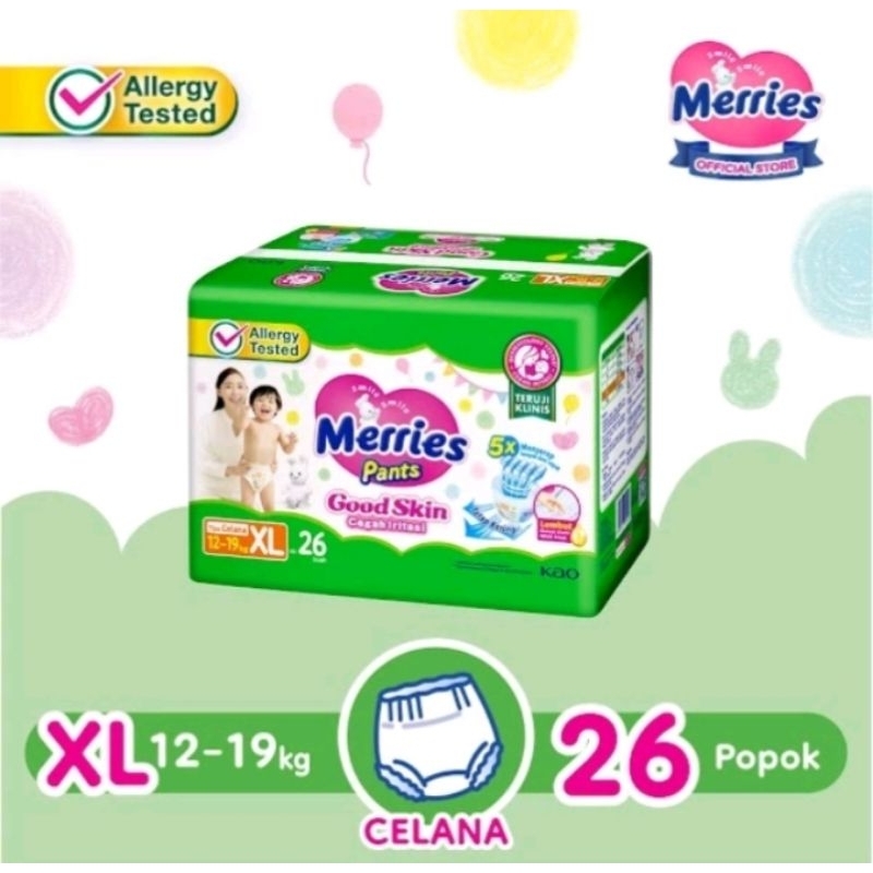 Pampers MERRIES S, M, L, XL, XXL