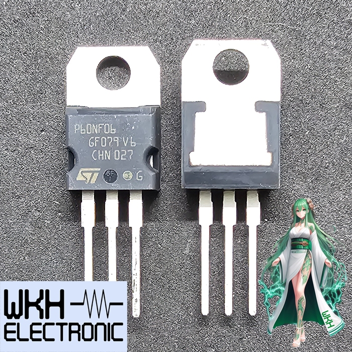 ต้นฉบับ STP60NF06 P60NF06 P60NF06L 60NF06 60A 60V N-Channel MOSFET TO-220