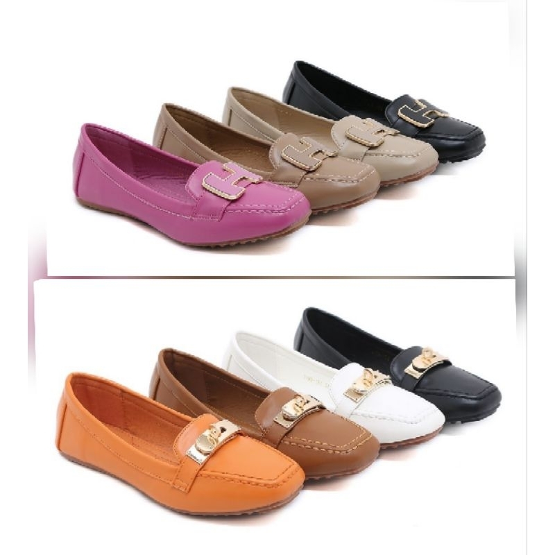 ! 319-h95 & 3199-134 รองเท้าหนัง H-Logo Flat