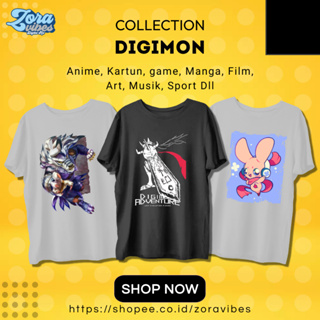 เสื้อยืด ผ้าฝ้าย พิมพ์ลายอนิเมะ Digimon AGUMON Combed 30s