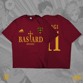 เสื้อยืด พิมพ์ลายอนิเมะ Bastard Munchen Isagi Kaiser Blue Lock Jersey Kaos Manga Baju Antem สไตล์ญี่ปุ่น สําหรับผู้ชาย