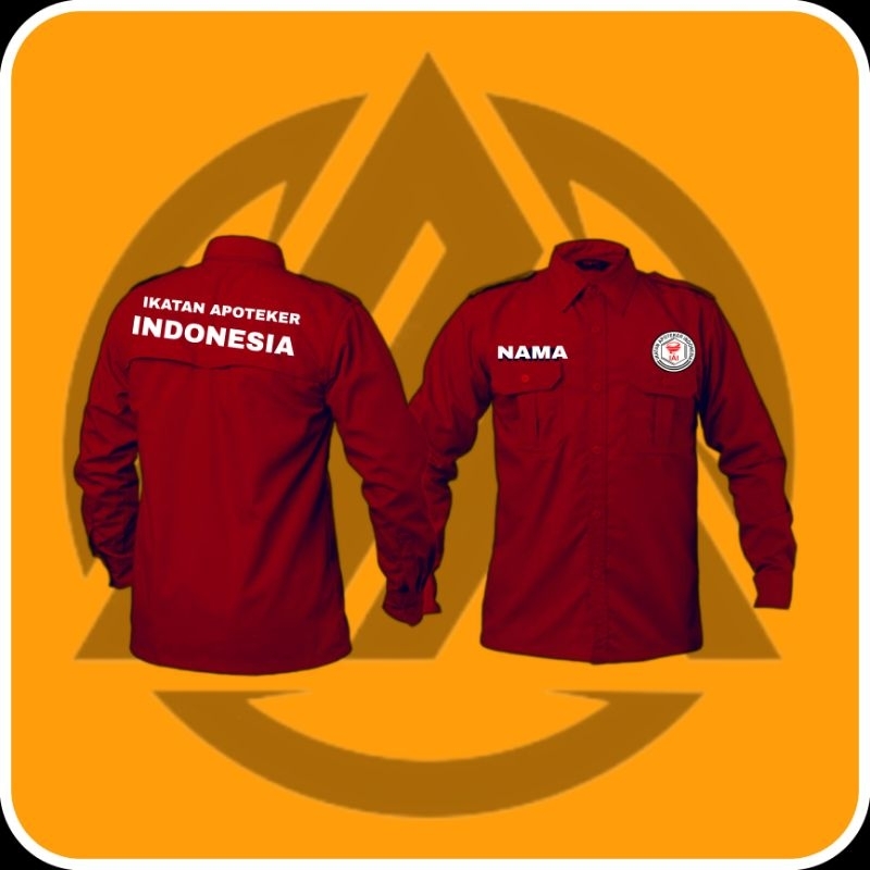 KEMEJA INDONESIAN PHARMACY ASSOCIATION PDL SHIRT//FULL EMBROIDERED IAI SHIRT