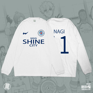 เสื้อยืดแขนยาว พิมพ์ลายอนิเมะ Manshine Man Shine City Nagi Chigiri Blue Lock Jersey Kaos สไตล์ญี่ปุ่น สําหรับผู้ชาย