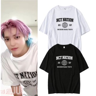 เสื้อยืด พิมพ์ลาย Taeyong Nct Nation Incheon Osaka Tokyo สําหรับผู้ชาย