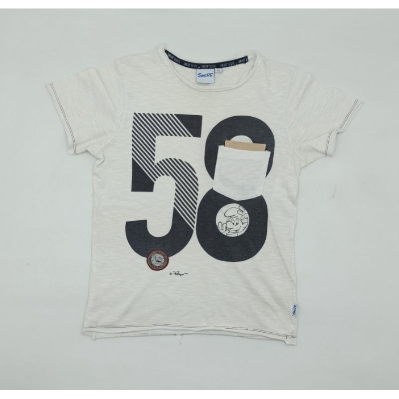 PRELOVED BOYS SHORT-SLEEVED T-SHIRT IN BEIGE SMURF