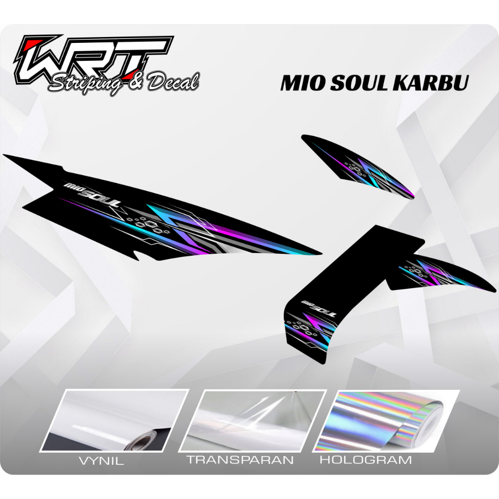 Mio Soul คาร์บูเรเตอร์ Striping - Mio Soul คาร์บูเรเตอร์ Racing Rainbow Decal สติกเกอร์ v2