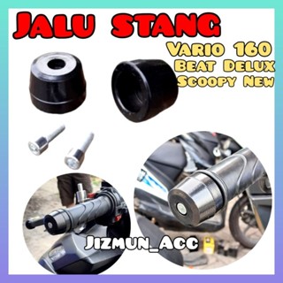 Jalu แฮนด์บาร์ VARIO 160 BEAT DELUXE 2020 2020 2022 2023 สีดํา