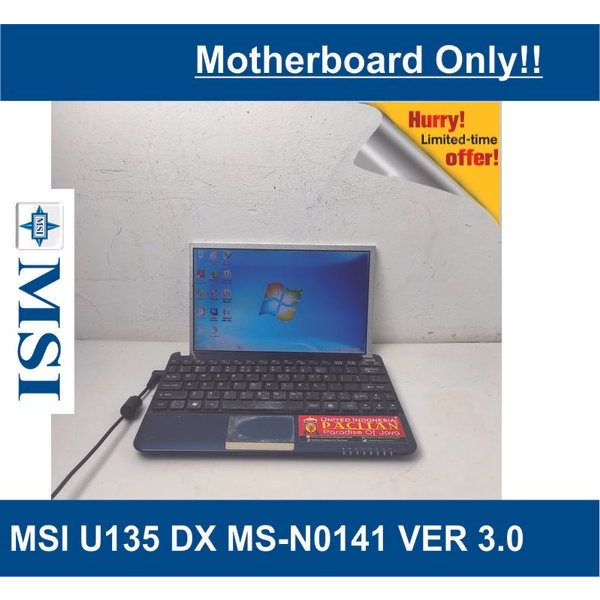 MESIN ET24 MB-MSI-1 เมนบอร์ดแล็ปท็อป MSI U135 DX MS-N0141 VER 3.0
