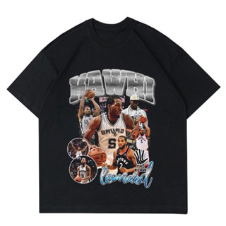 เสื้อยืด ลาย Kawhi LEONARD | เสื้อยืด พิมพ์ลายปะเก็น สีดํา | เสื้อผ้าผู้ชาย ผู้หญิง ยุค 30