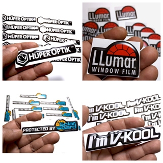 สติกเกอร์ฟิล์มติดกระจกรถยนต์ Vkool/Optical Huper/Solar Guard/Latest Embossed Window Sticker