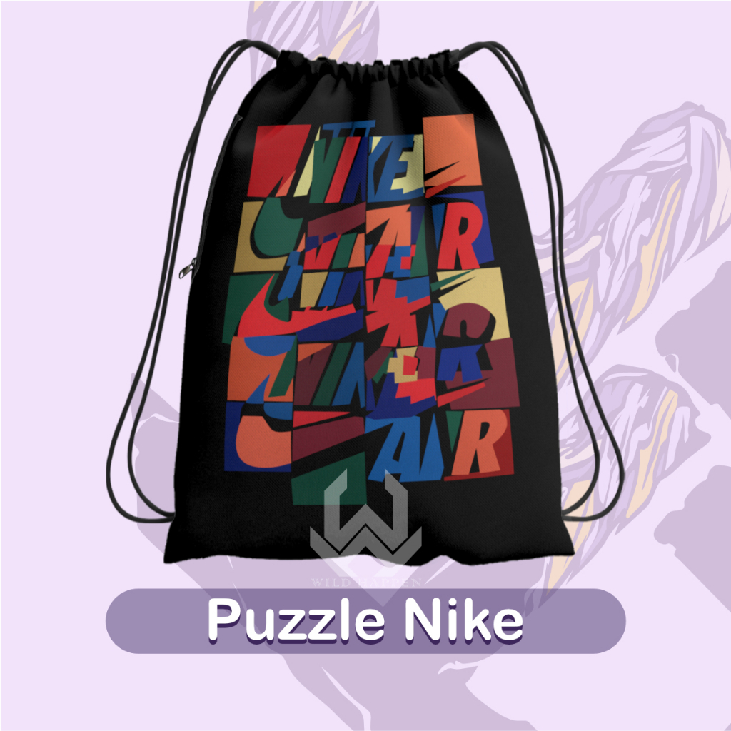 Nike PUZZLE Full Print Drawstring Bag / String Bag