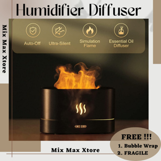 Humidiifer เครื่องฟอกอากาศ น้ํามันหอมระเหย น้ํามันหอมระเหย 180 มล. สีดํา