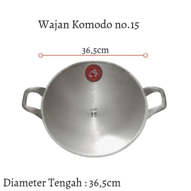 Komodo กระทะสแตนเลส กระทะยี่ห้อ Komodo No.15