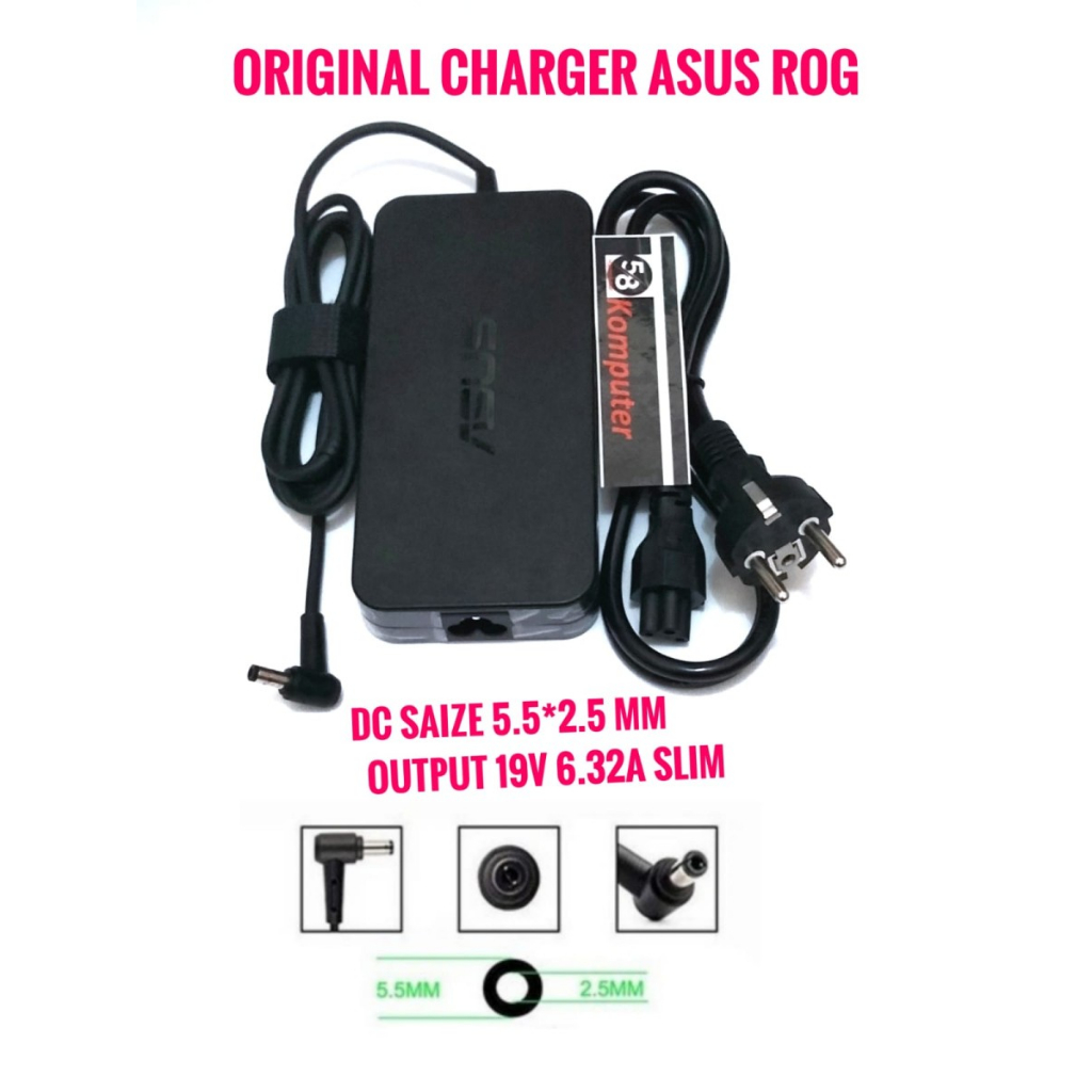 อะแดปเตอร์ชาร์จ Asus 19V 6.32A 120W A15-120P1A PA-1121-28 5.5x2.5mm