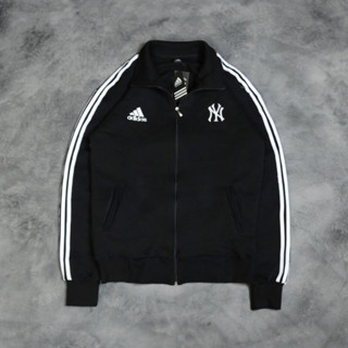 Adidas X MLB NEW YORK เสื้อแจ็กเก็ตลําลอง สีดํา นําเข้า