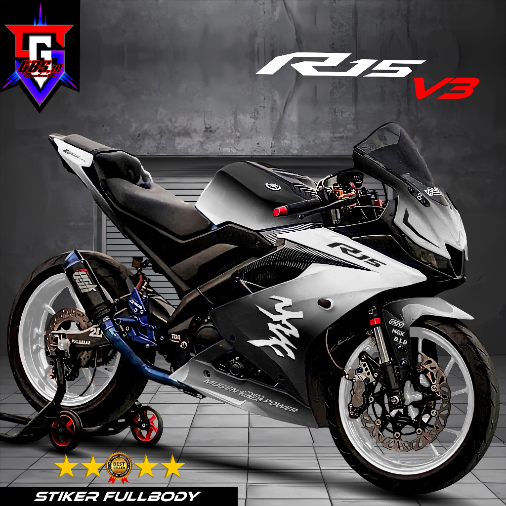 Decal R15 V3 Full Body - R15 V3 Full Body Motorcycle Variation Striping Sticker 2 สี Motif