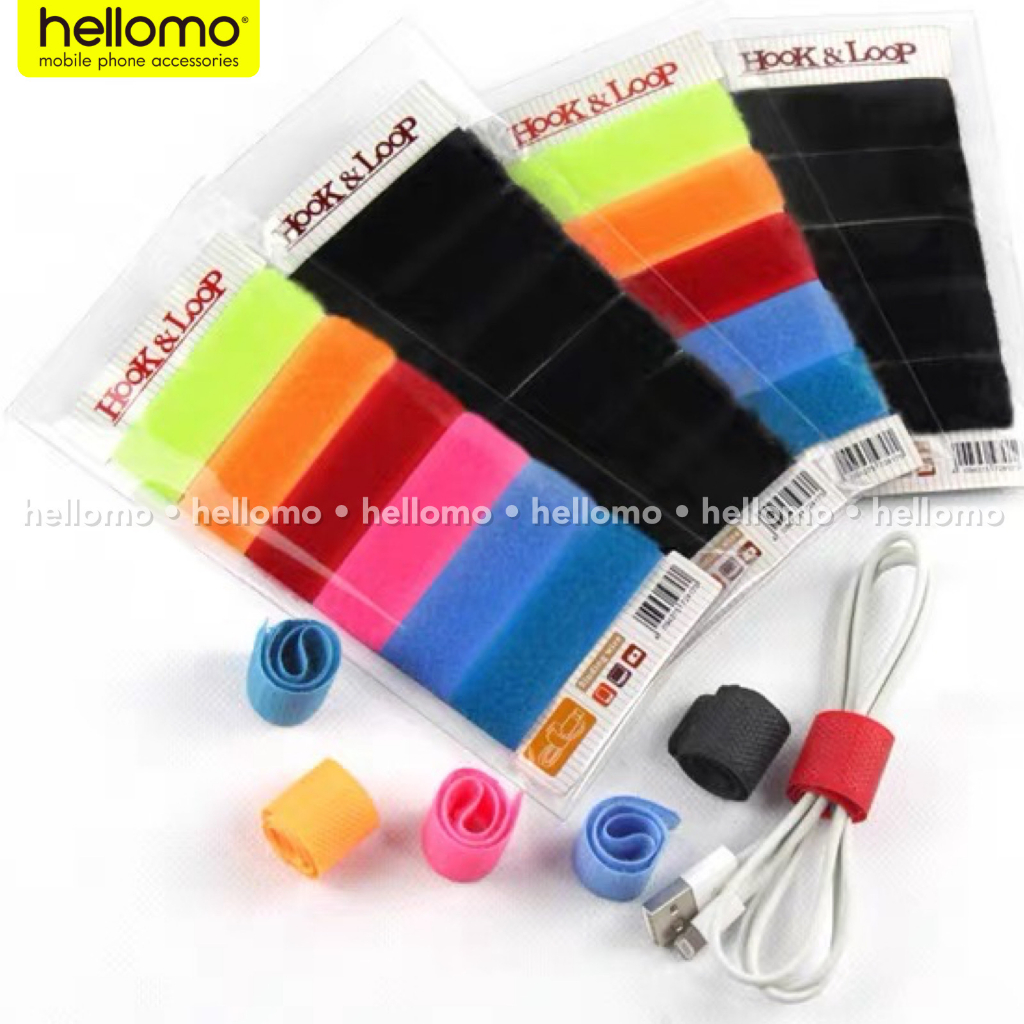 สายชาร์จ Hook & Loop Ties กาว Winder ที่ยึดสายไฟ Tidy Organizer