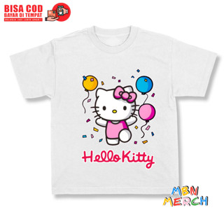 เสื้อยืด พิมพ์ลาย Hello kitty สําหรับเด็กผู้หญิง