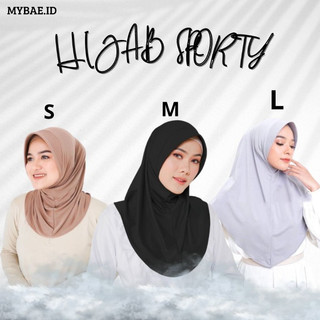 Jilbab Sport Jilbab Instan Hijab Sport Jersey Premium Olahraga Volly Basket Futsal UK S-M-L Hijab Bergo Sport Sporty Jersey Wanita Kerudung Sport Khimar Instan All Size